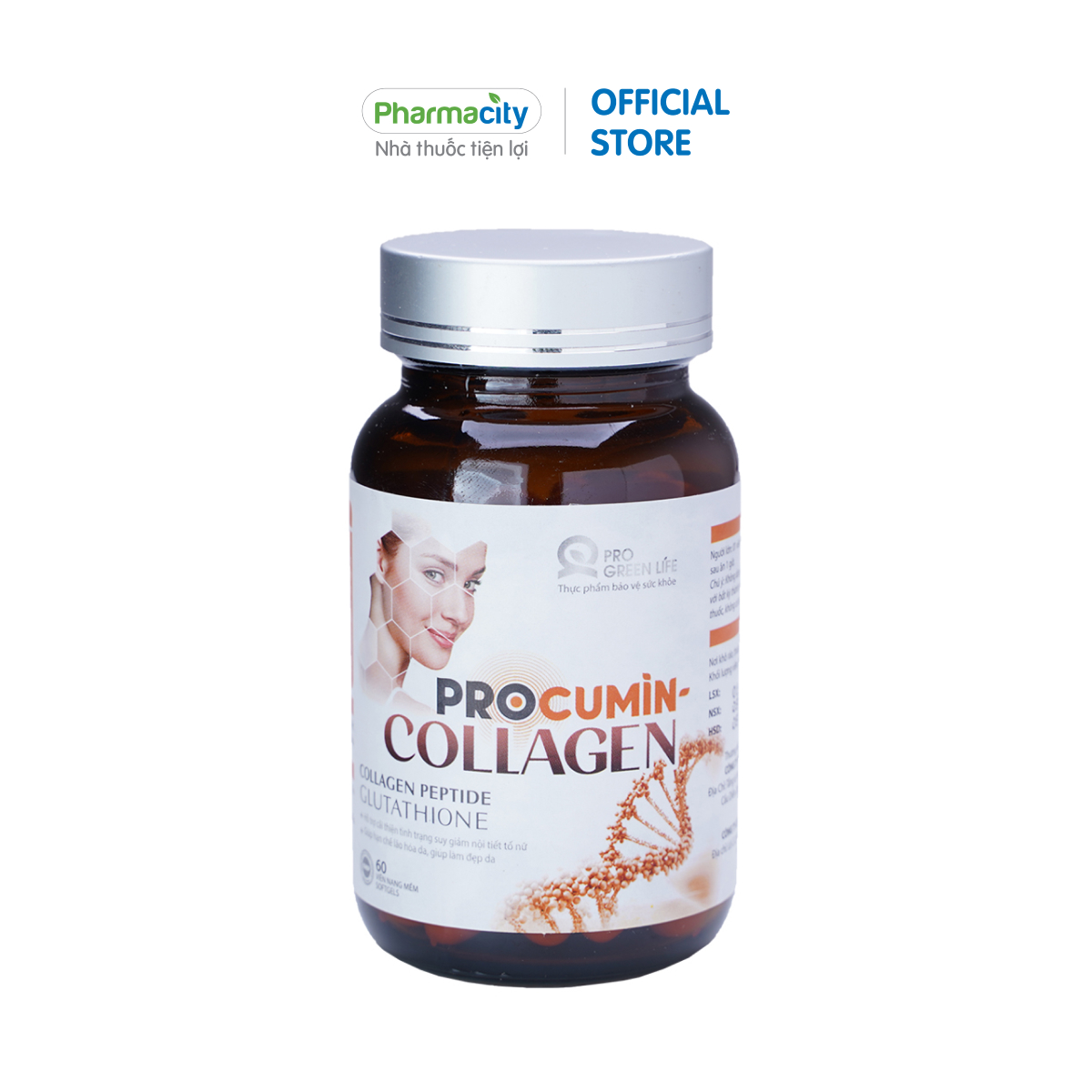 Viên uống đẹp da Procumin – Collagen hạn chế lão hóa da, sạm da, cải thiện nội tiết tố nữ (Hộp 60 viên)