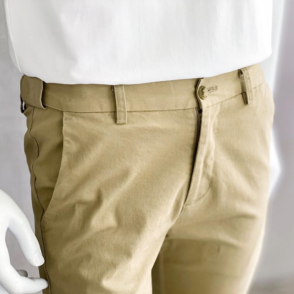 Quần Kaki Dài Nam Màu Be BY COTTON Beige Khaki Chinos