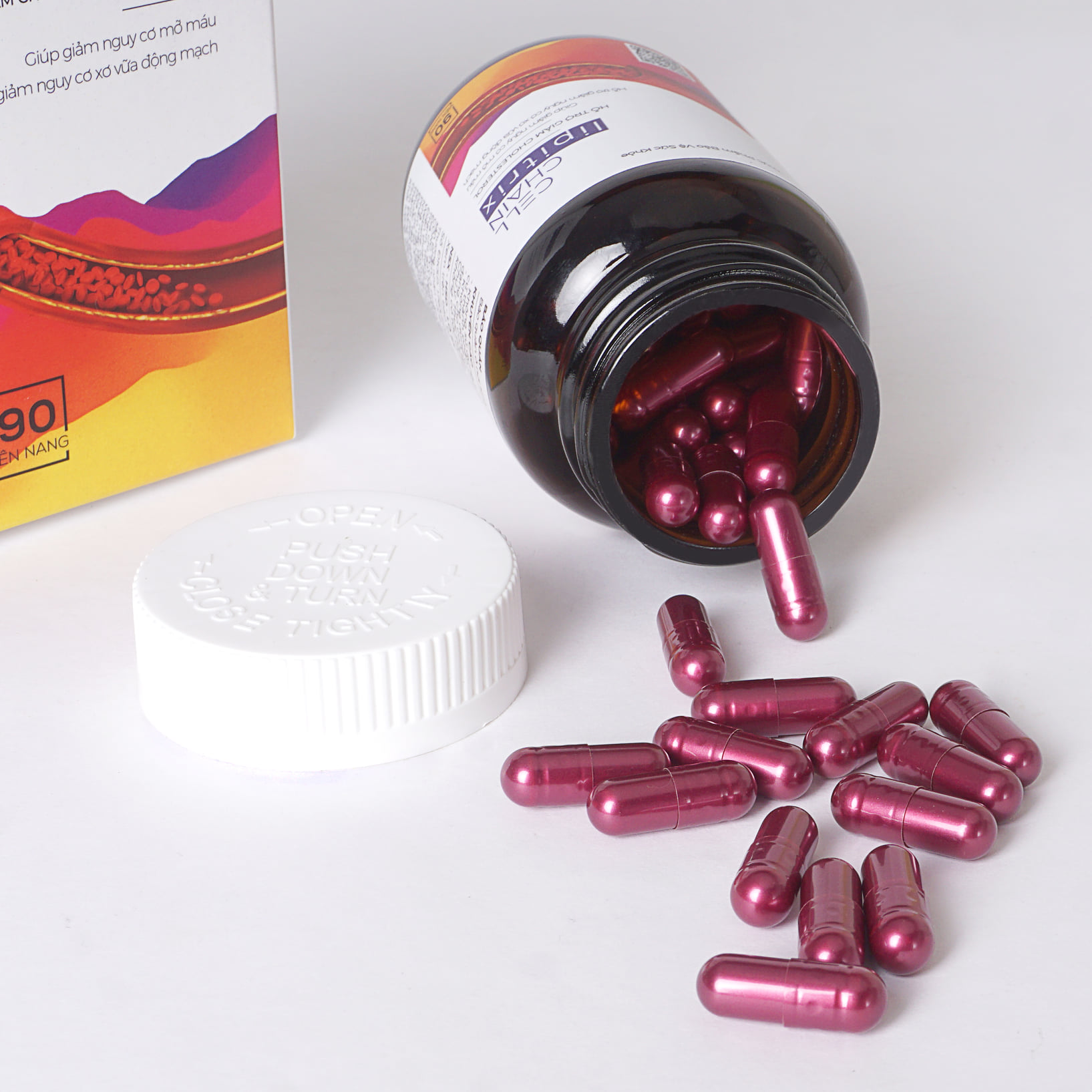 Viên uống Cellchain Lipitrix - Hỗ Trợ Giảm Cholesteron trong máu Hộp 90 viên