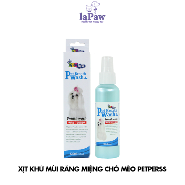 Xịt Khử Mùi Răng Miệng Chó Mèo Petperss 125ml