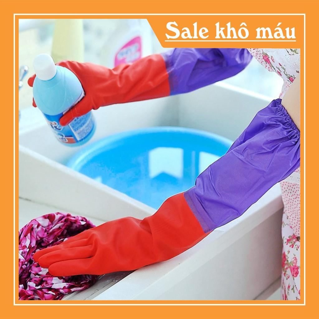 GĂNG TAY CAO SU RỬA BÁT LÓT NỈ