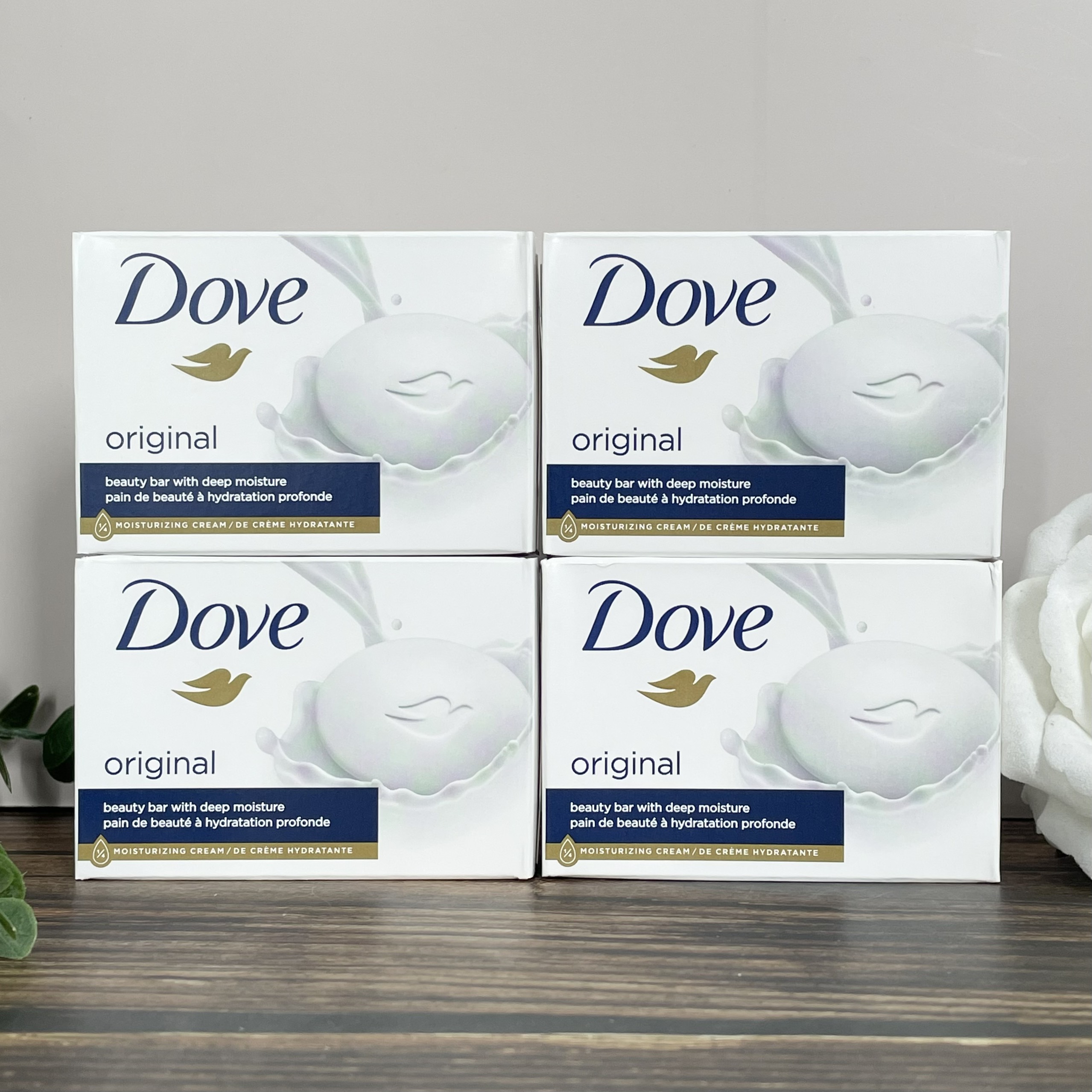 4 Bánh Xà phòng cục Dove Mỹ White Beauty 106g dưỡng trắng da