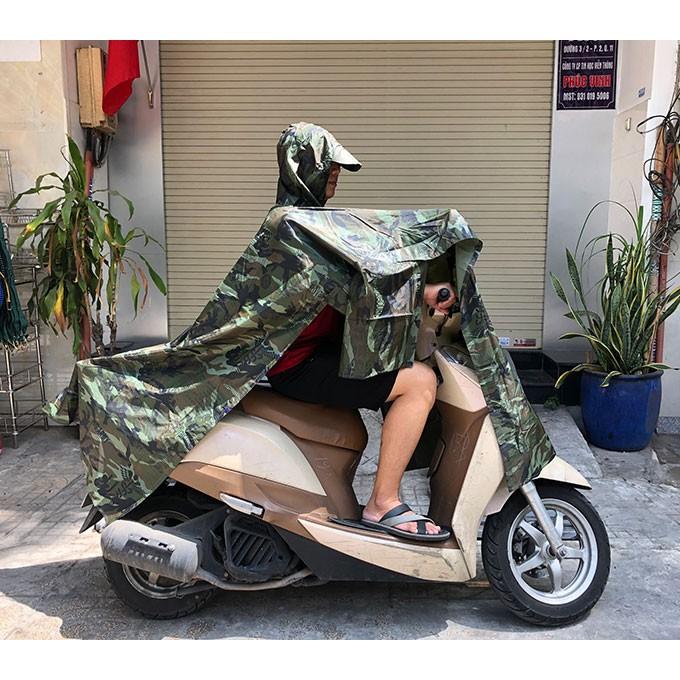 Áo Mưa Cánh Dơi Vải Dù 1m6 Rằn Ri Không Thấm Nước