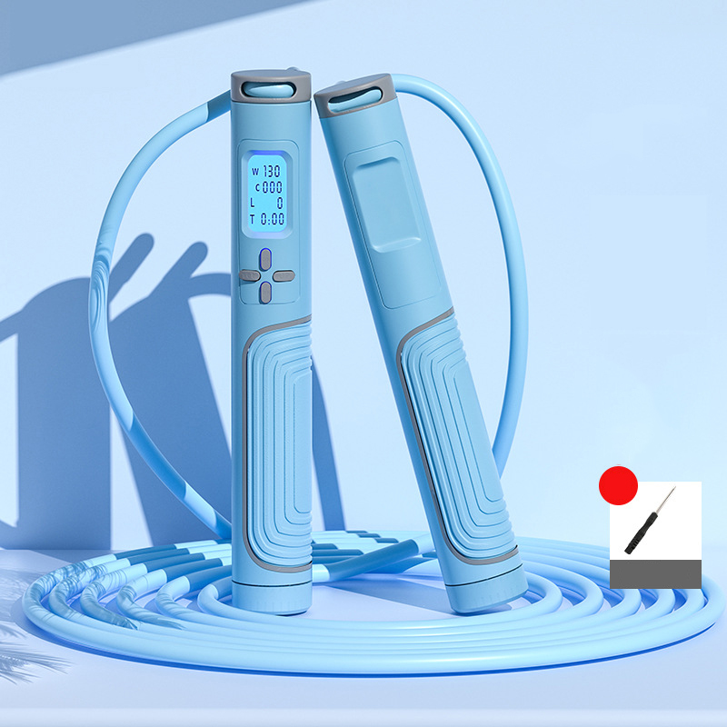 Dây nhảy thể dục điện tử đếm số vòng , calo , đếm ngược đồng hồ led hiển thị chính xác , dây PVC lõi thép Cleacco AT0117 - Hàng chính hãng BORO SPORT