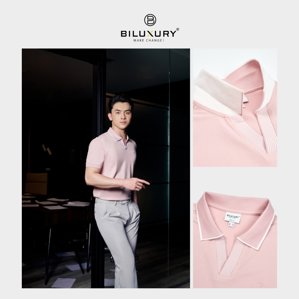 Áo Polo Nam Biluxury Swallow's Pink Design 7APCT013HOG