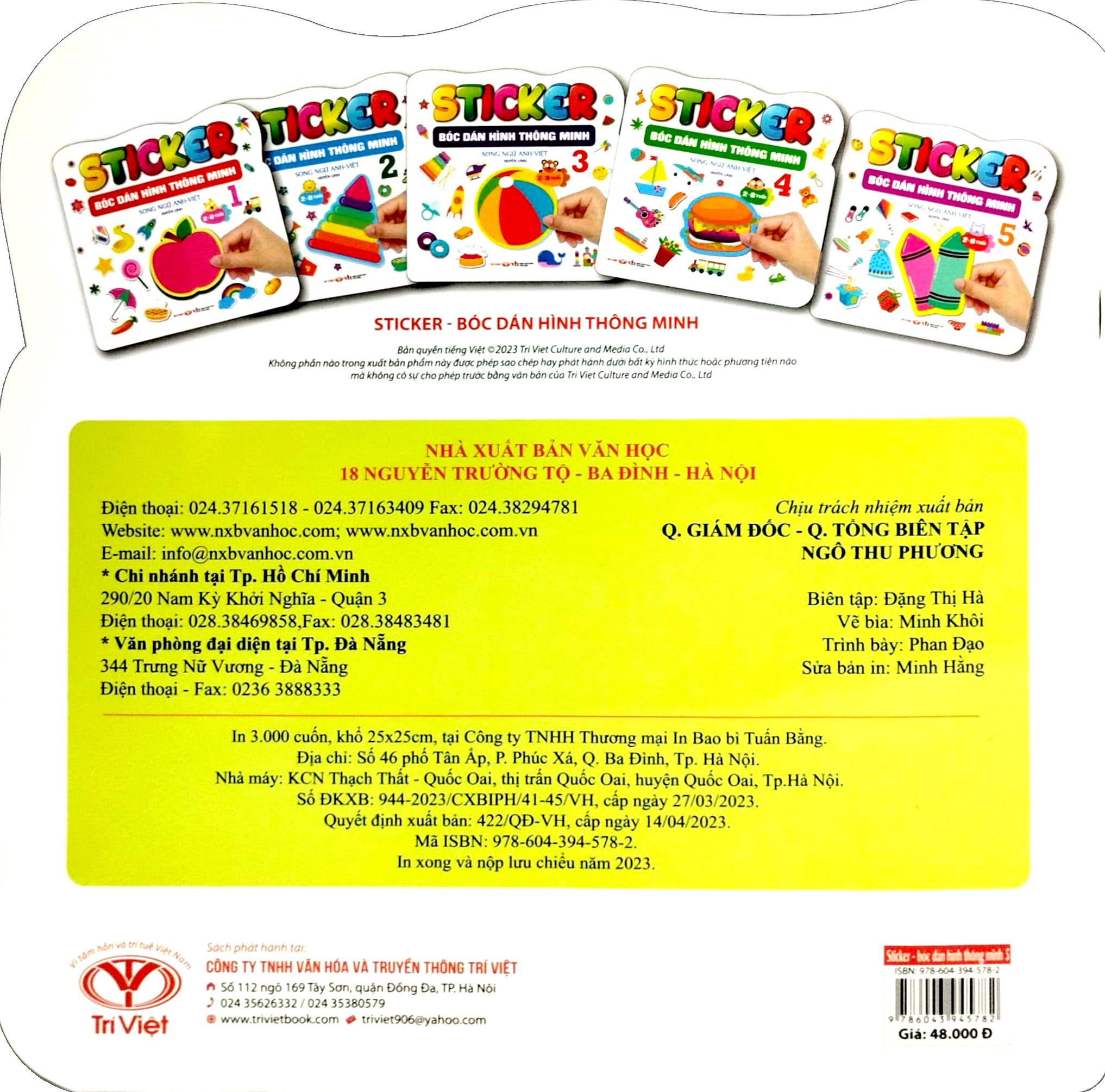 Sticker - Bóc Dán Hình Thông Minh - Song Ngữ Anh-Việt - Tập 5