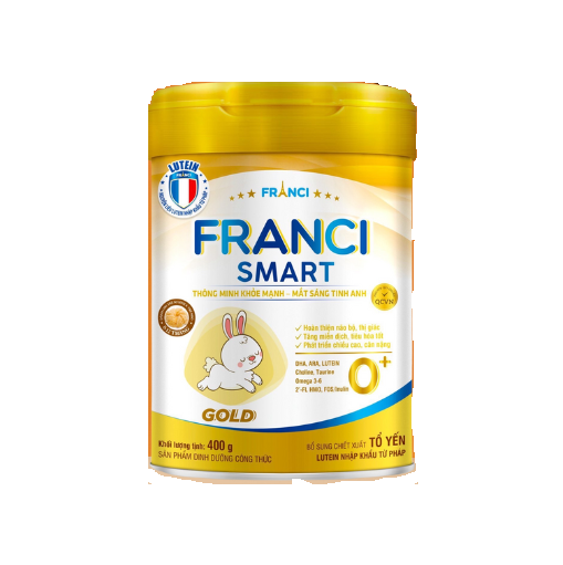 Sữa công thức FRANCI SMART GOLD 0+ lon 400g – Siêu trí tuệ – Mắt tinh anh