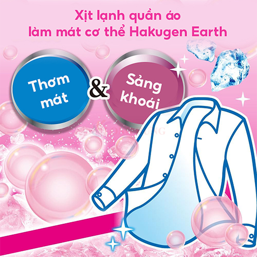 Xịt lạnh quần áo làm mát cơ thể Hakugen Earth (280ml) - Hàng chính hãng