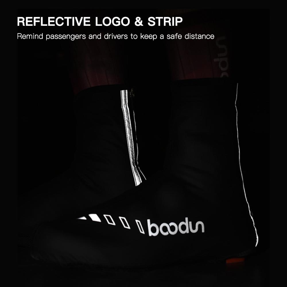 Giày Đi Mưa Chống Thấm Nước Bao Ngoài Có Khóa Kéo Với Lớp Lót Nhung Boodun