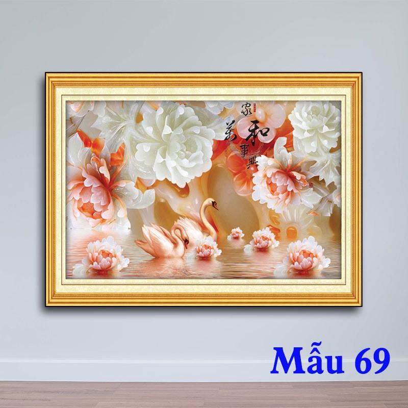 Tranh con hổ - tranh đồng quê - tranh con công đủ loại