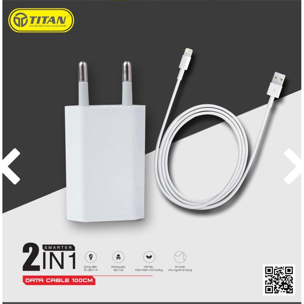 BỘ SẠC CÁP DÀNH CHO IPHONE TITAN - HÀNG CHÍNH HÃNG