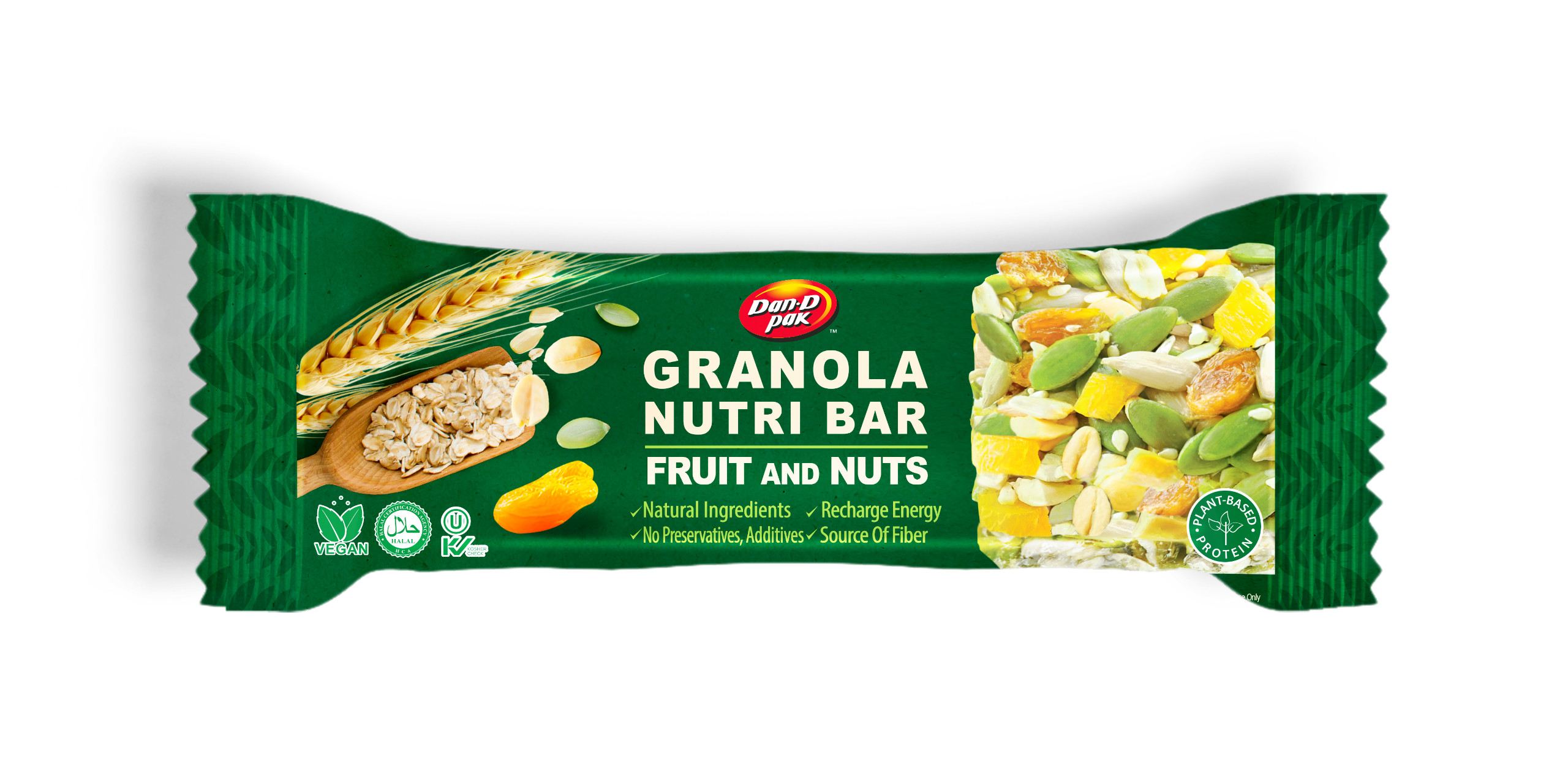 Hộp Granola Nutribar Điều - Hạnh nhân - Hạt và trái cây giảm cân, ăn kiêng, bổ sung năng lượng 30g x 24 thanh Dan D Pak