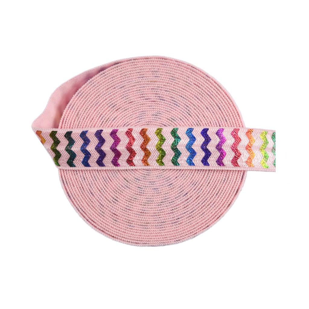 Băng Đô Cài Tóc Bristlegrass Co Giãn Màu Cầu Vồng 15mm
