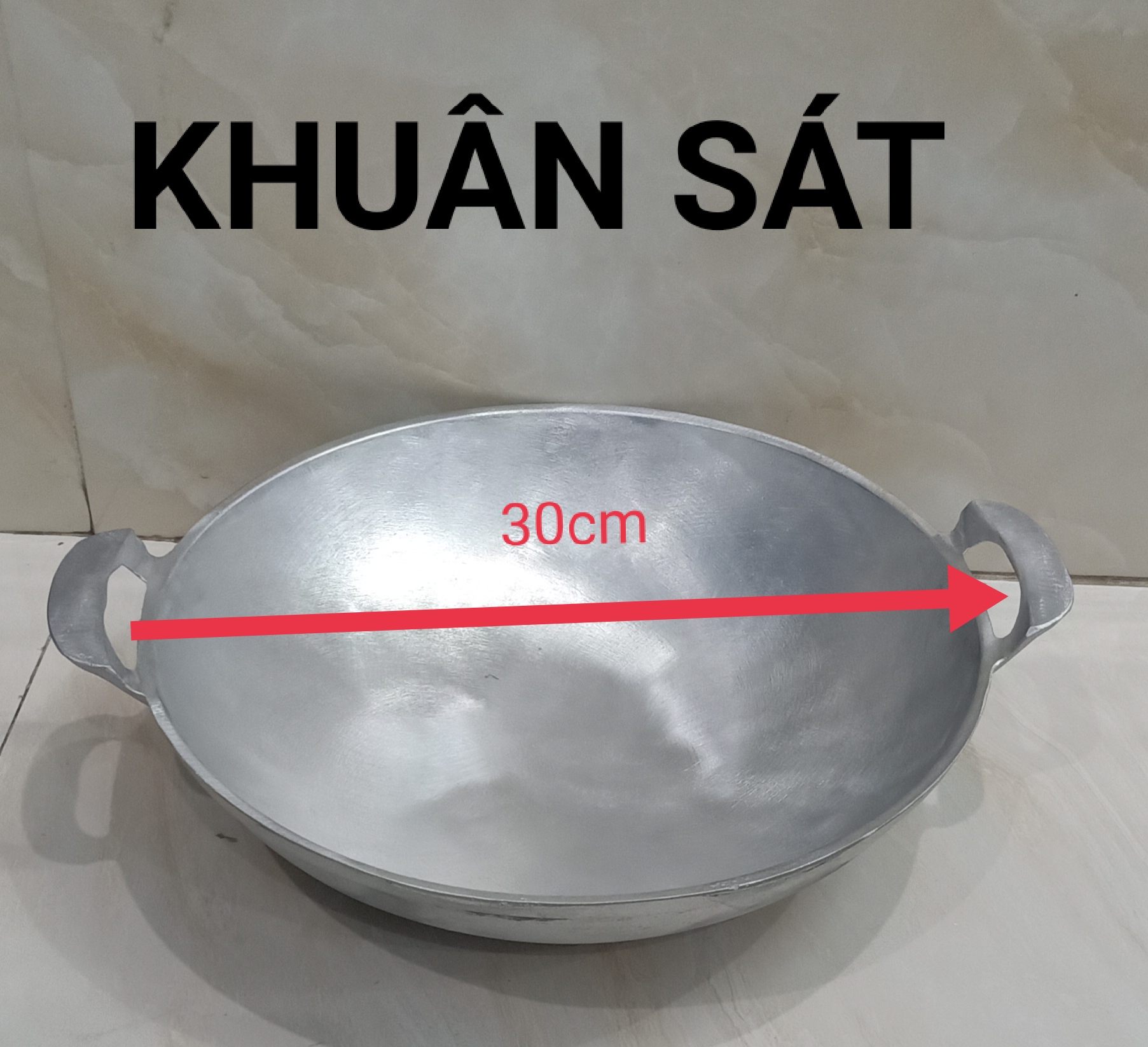 CHẢO GANG ĐÚC BẰNG KHUÂN SẮT ĐƯỜNG KÍNH MIỆNG 30 CM