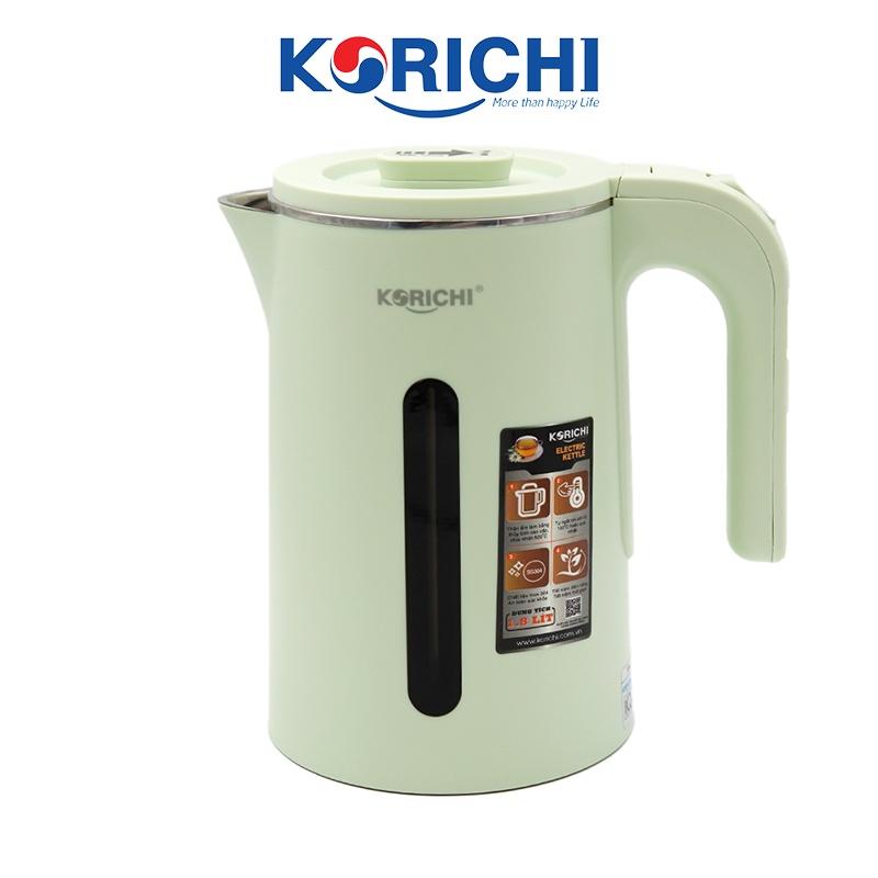 Ấm siêu tốc đun nước - Korichi - KRC-5188- 1.8L 1500W - Bảo hành 12 tháng (3 màu xanh lá, xanh ngọc, hồng) - Hàng chính hãng