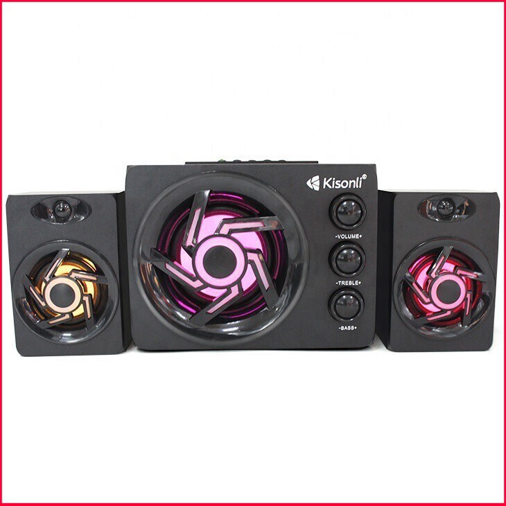Loa Vi Tính Bluetooth Mini Kisonli TM8000A- Đèn Led RGB - Hàng Chính Hãng