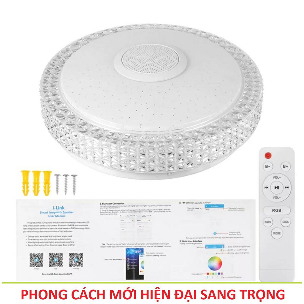 Đèn Ốp Trần Âm Nhạc 3D Bluetooth Thông Minh 2in1 Thời Trang Hiện Đại Đơn Giản hàng cao cấp