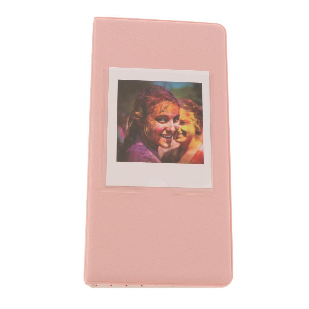 2 Pieces Pink+Black 64Pocket Photo Album Storage Case for Fuji SQ20/SQ10/SQ6