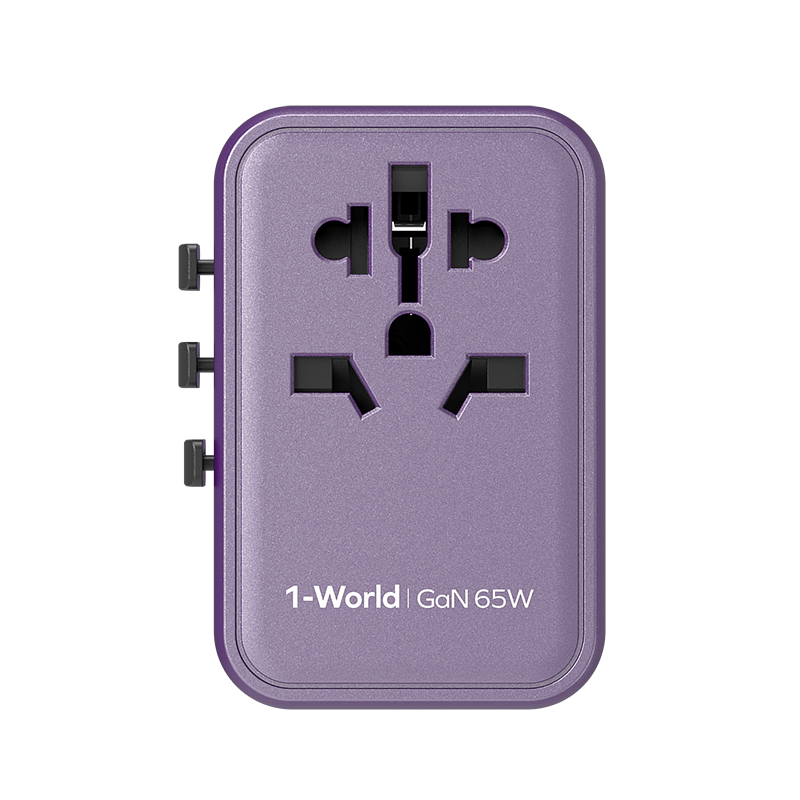 Bộ sạc du lịch Sothing Momax UA10 1-World 100W GaN 4 Ports + AC 100-250V 2500W, sạc nhanh, phù hợp với ổ cắm hơn 200 quốc gia- Hàng chính hãng