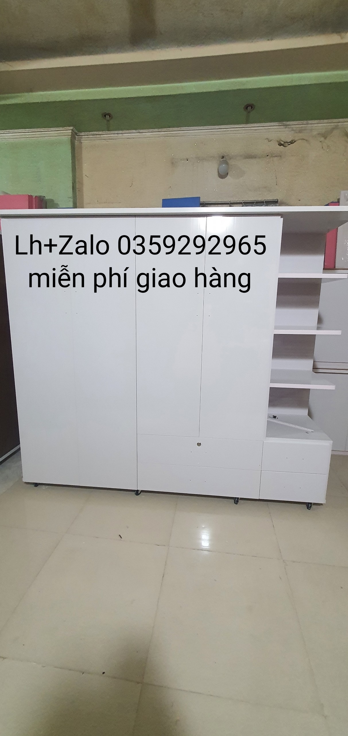 Tủ nhựa đài Loan 4 cánh 1 kệ