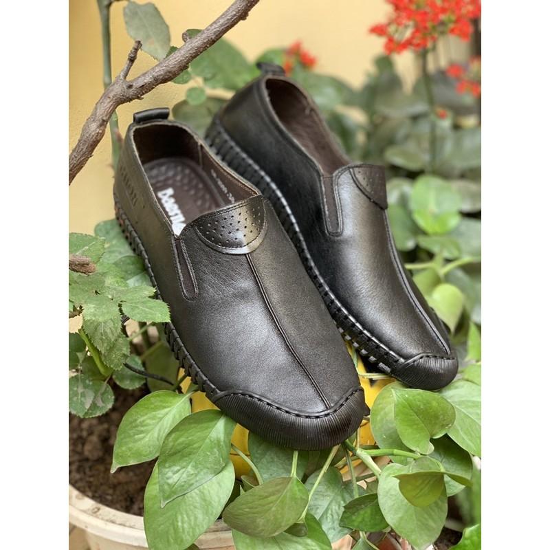 Giầy mọi lười nam siêu mềm Tomshoes, cam kết da thật 100%