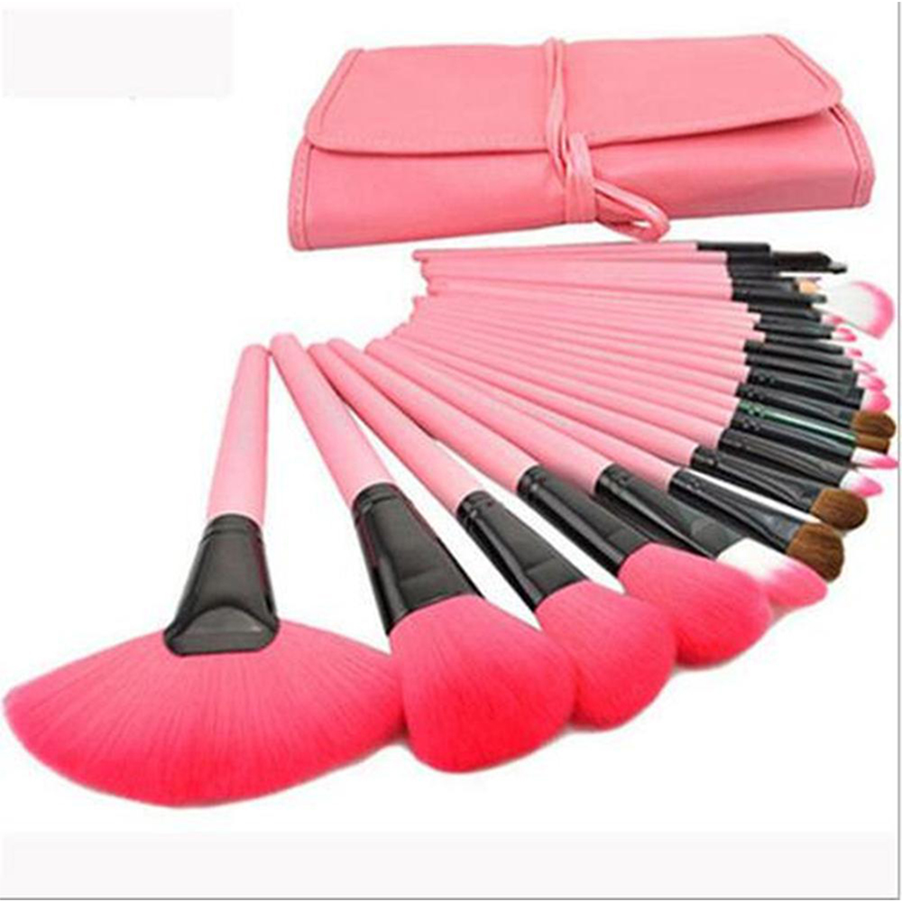 Bộ Cọ Makeup 24 Cây có bao da đựng Chất Liệu Lông Ngựa Cao Cấp Mềm Mịn Bám Phấn  Đầy Đủ Chức Năng Dễ Sử Dụng Cho Trang Điểm cá nhân, Cô Dâu Và Chuyên Nghiệp