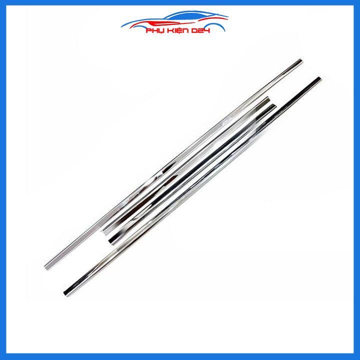 Bộ nẹp viền chân kính inox Nissan Sunny 2013-2014-2015-2016-2017-2018-2019-2020