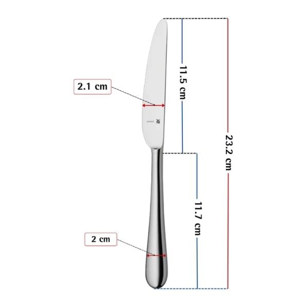 Bộ 6 dao ăn WMF Merit Cromargan Protect 23,2cm hàng chính hãng