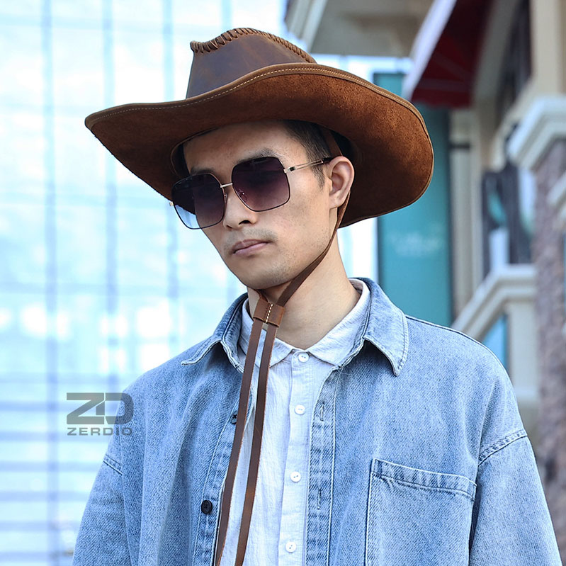 Mũ Cao Bồi Da Bò Thật, Nón Cowboy Xịn Phong Cách Cao Bồi Miền Tây