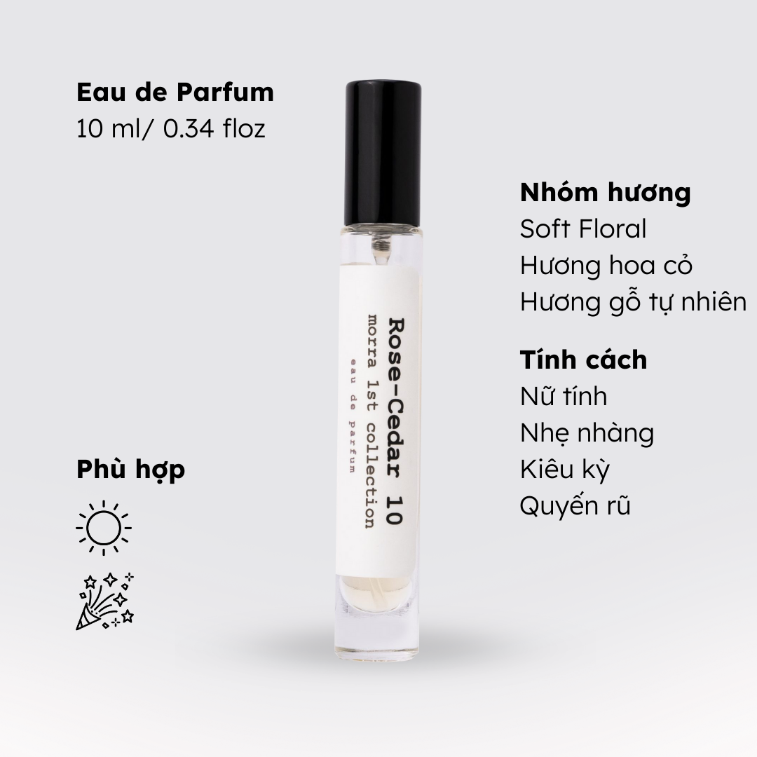 Nước hoa nữ tính nồng nhiệt, kiêu kỳ, quyến rũ No.93 (Rose Cedar) Morra - dạng xịt