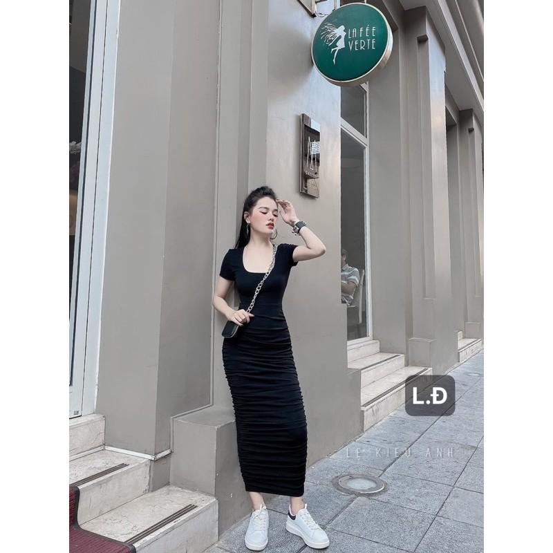 Váy body thun nhún