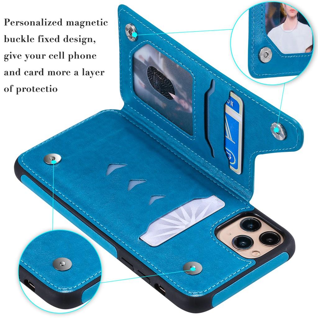 Ốp lưng điện thoại dạng ví da có ngăn đựng thẻ cho iPhone 12 iPhone 11 Pro Max iPhone 12 mini