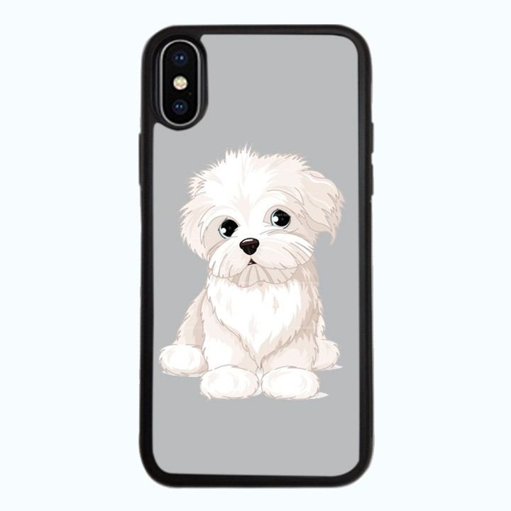 Ốp Lưng Kính Cường Lực Dành Cho Điện Thoại iPhone X Puppy Cute Mẫu 6