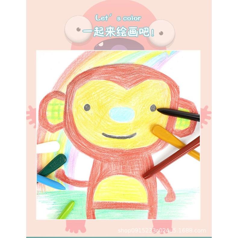 Bộ Sáp Màu Hữu Cơ Crayons 24 Bút Cho Bé Tập Vẽ Tập Tô