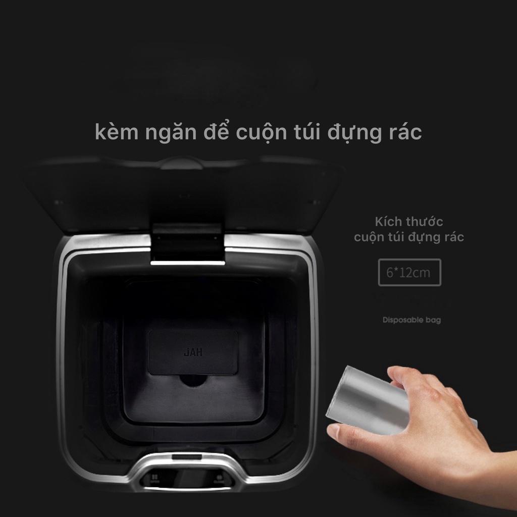 Thùng Rác Cảm Ứng Thông Minh ASSEL Inox 430 Cao Cấp Đóng Mở Nắp Tự Động Phong Cách Hiện Đại - Dung Tích 13L