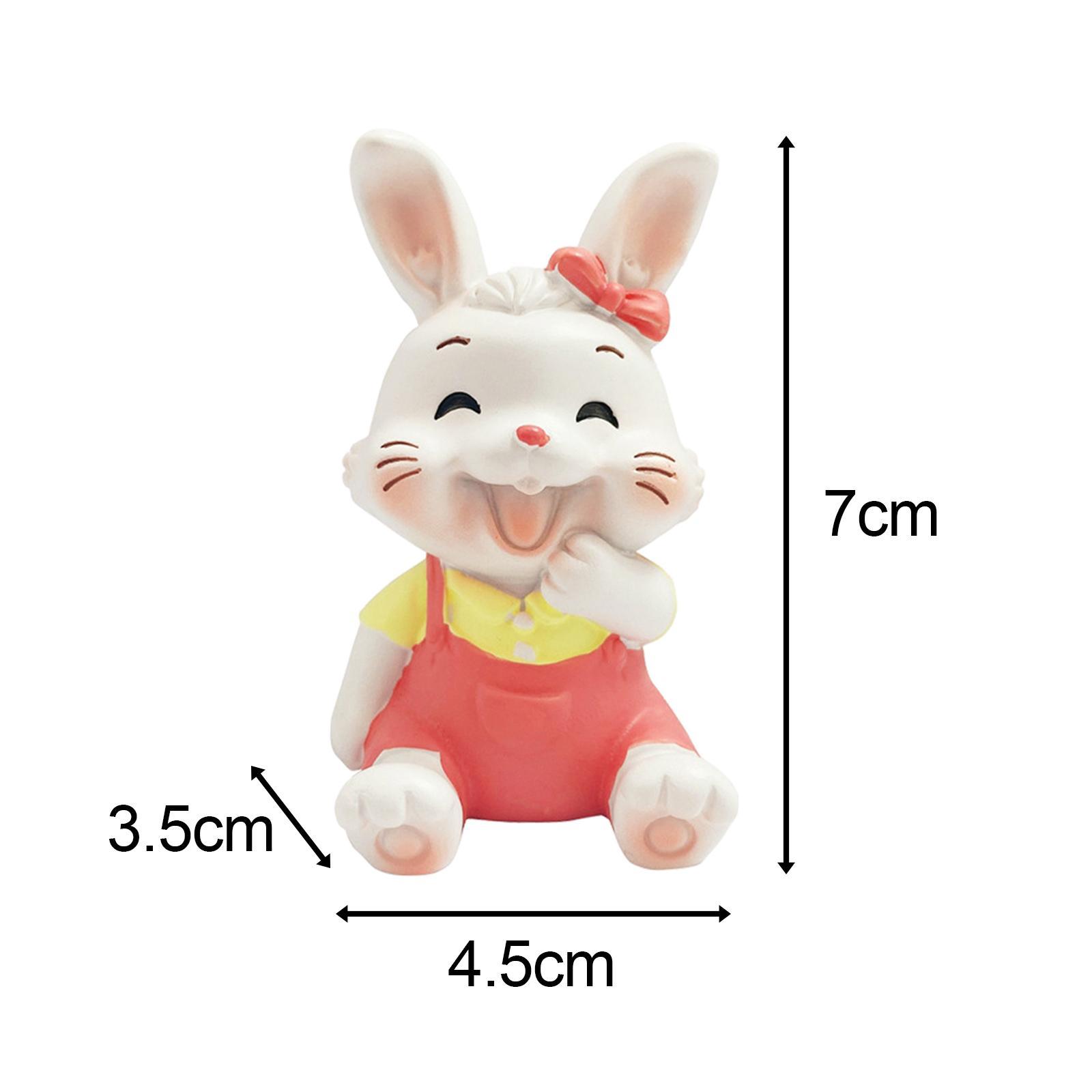 Cute Rabbit Figures Small Rabbit Figurines Art Sculpture for Home Decoration