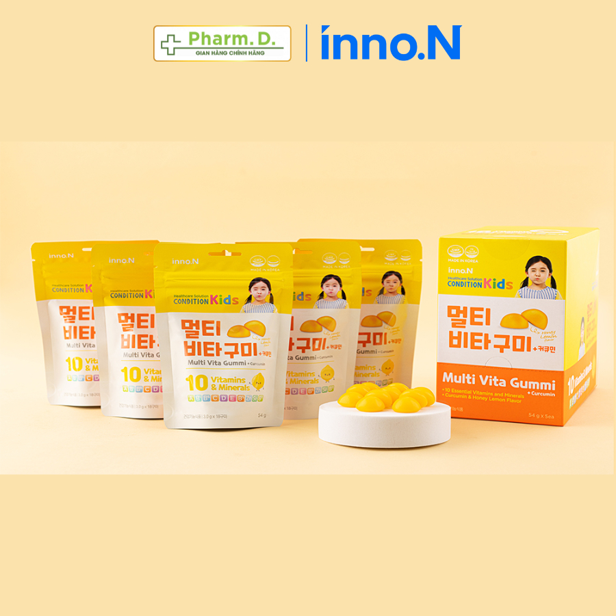 Kẹo Dẻo CONDITION Kids Multi Vita Gummi inno.N Bổ Sung Vitamin Và Khoáng Chất Cho Trẻ Em (Gói 18 Viên)