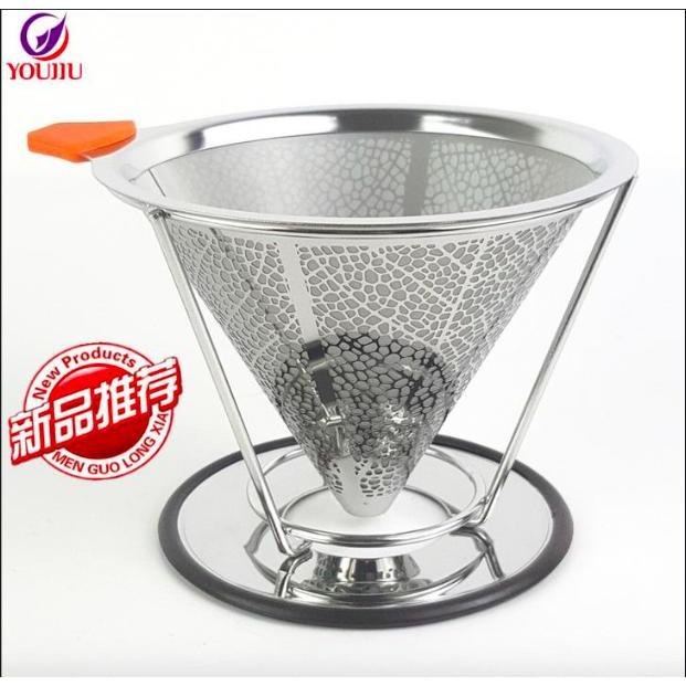 Bộ lọc cafe 2 lớp có khung đỡ INOX 304