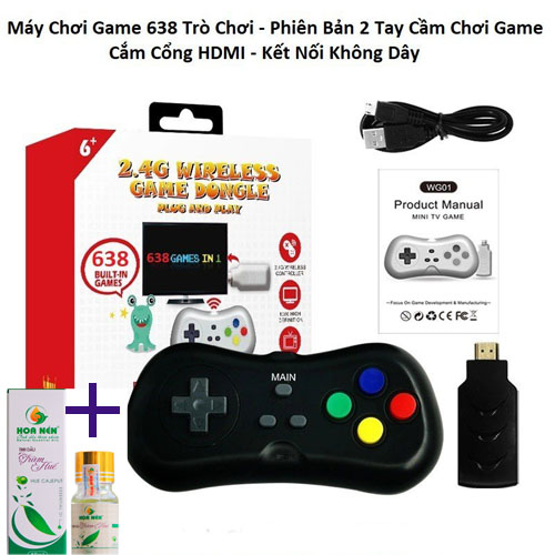 Máy Chơi Game 4 Nút HDMI Chơi Game PS1,Station Trên Tivi,Máy Trò Chơi Điện Tử Không Dây, Máy Game Stick 4K Điện Tử 4 Nút ( Tặng chai dầu tràm hoa nén) giao theo màu ngẫu nhiêni