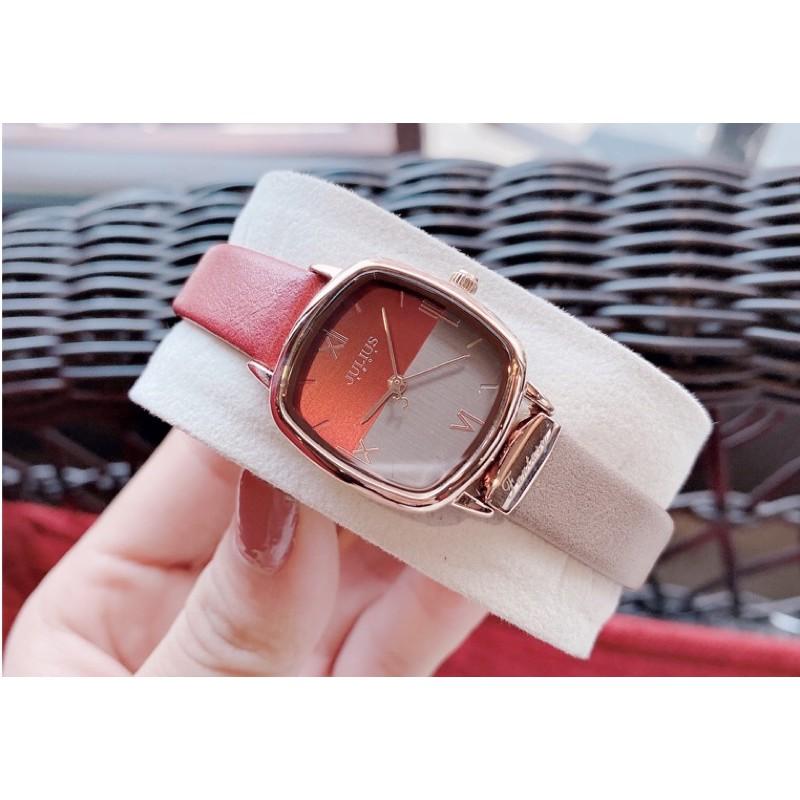 Đồng Hồ Nữ JA-1240C Julius Hàn Quốc Dây Da 4 màu