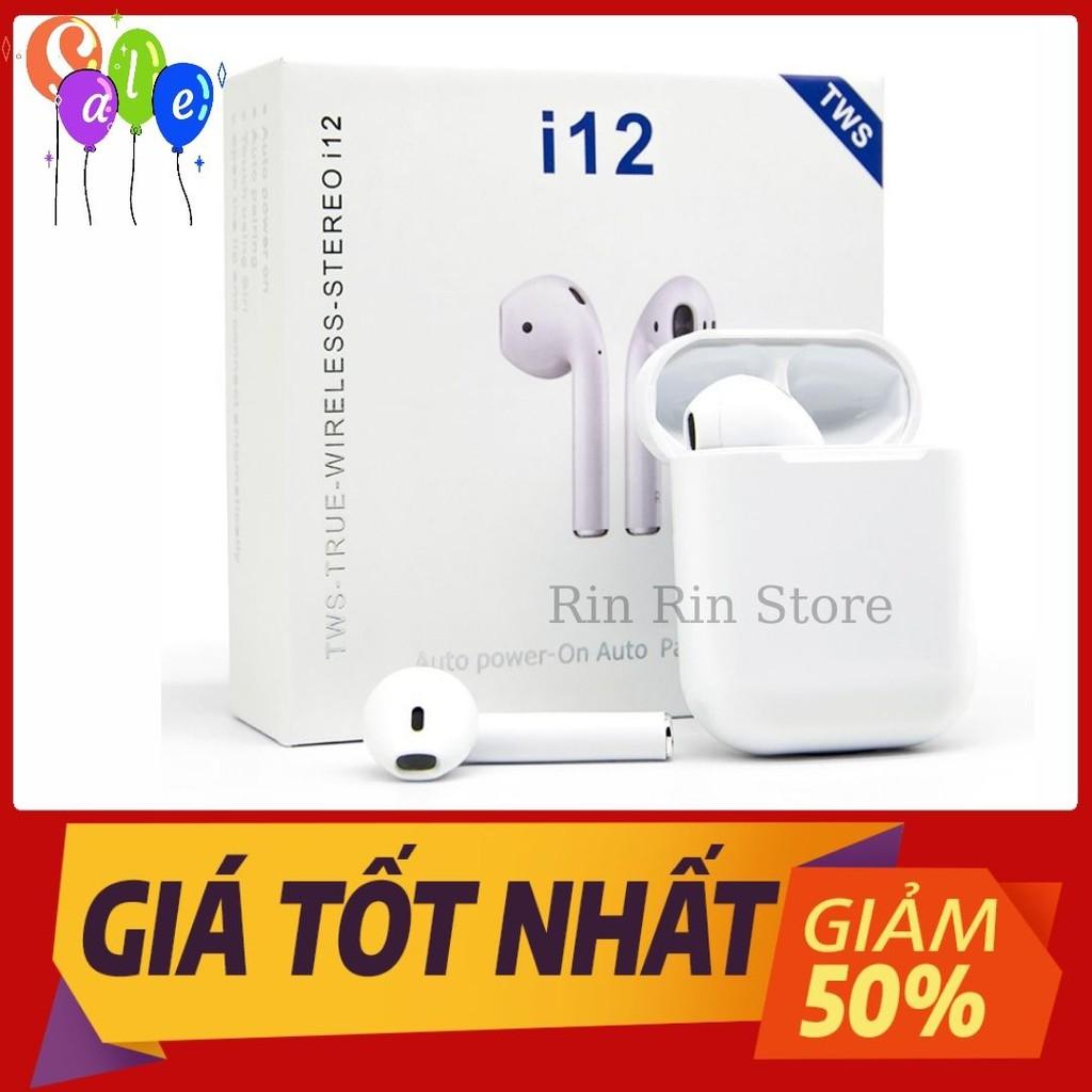 Tai Nghe i12 TWS Bluetooth 5.0 True wireless -chuyên Gaming -dành cho IPhone va android