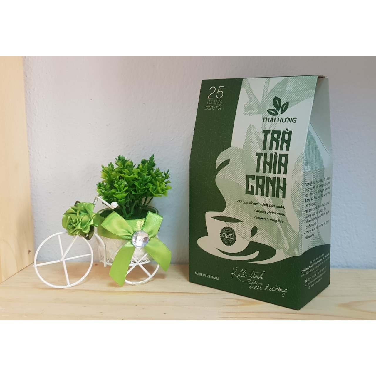 Combo 08 Túi Trà Thìa canh Thái Hưng 25 túi lọc x 5g Khắc tinh của bệnh tiểu đường