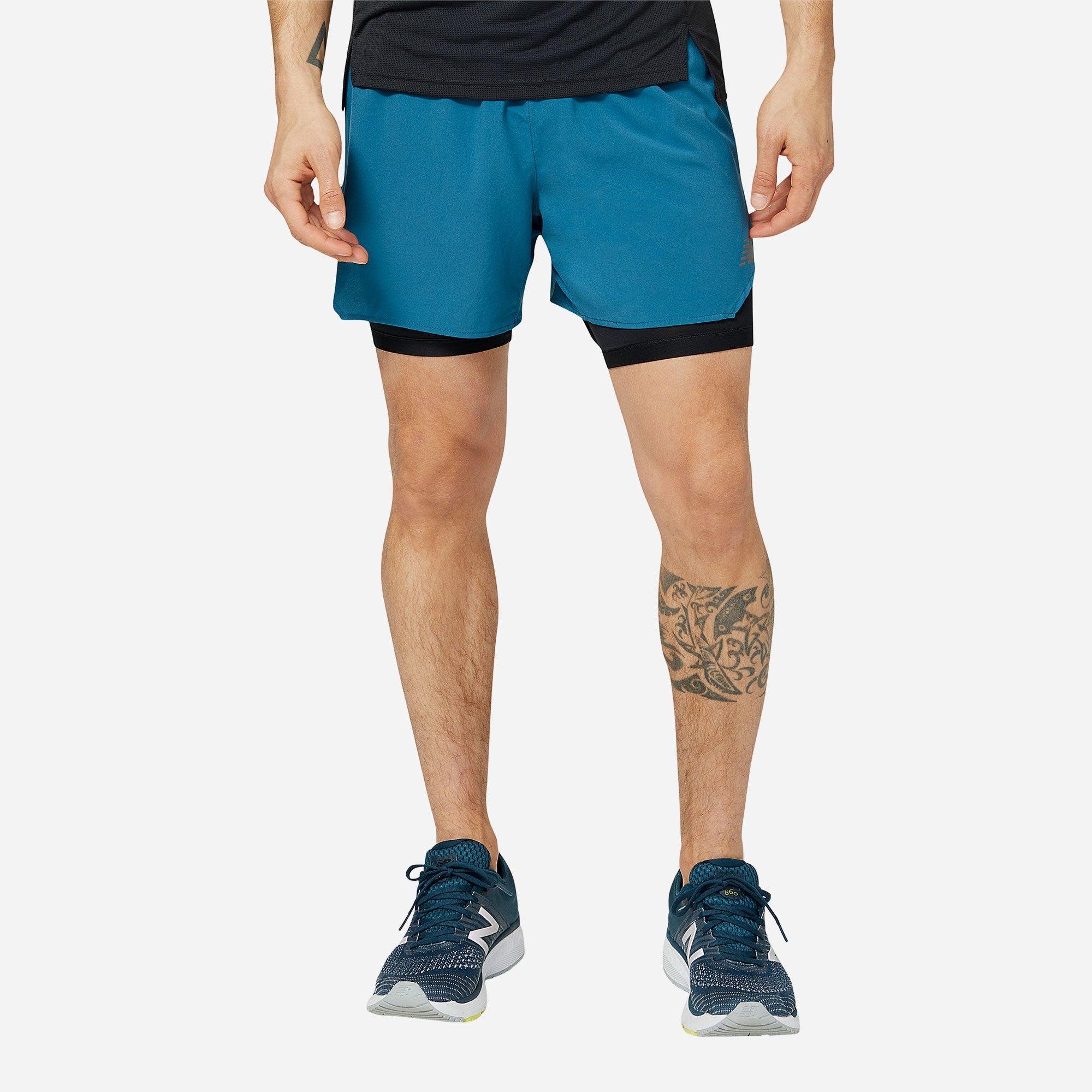 Quần ngắn thể thao nam New Balance APP RUNNING SHORTS M DARKMOON - MS23282DMS (form quốc tế)