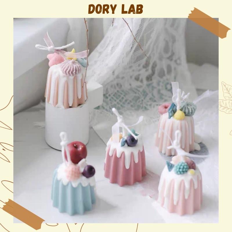 Nến Thơm Decor Bánh Pudding Phủ Kem Topping Nhiều Màu Handmade - Dory Lab