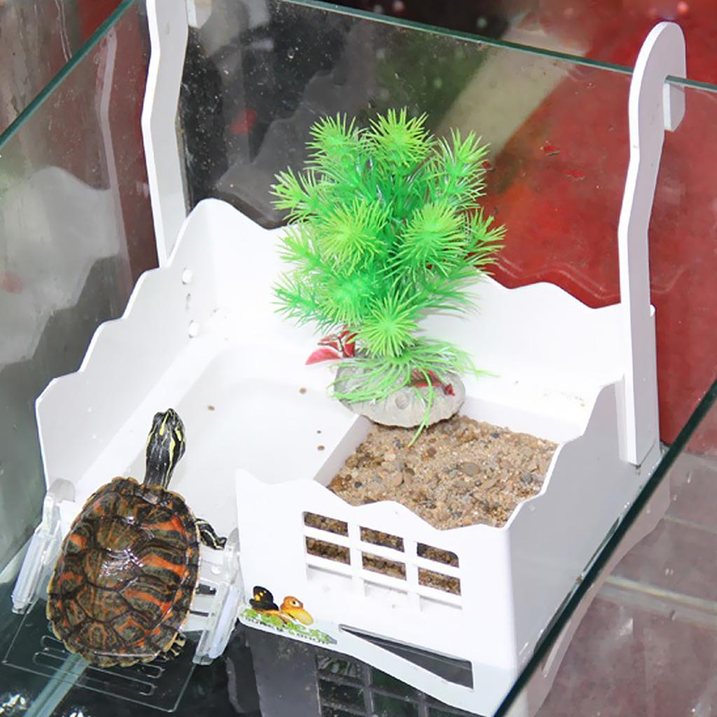 Floating Turtle Pier Terrapin Dock Frogs Reptile Ramp Basking Platform White