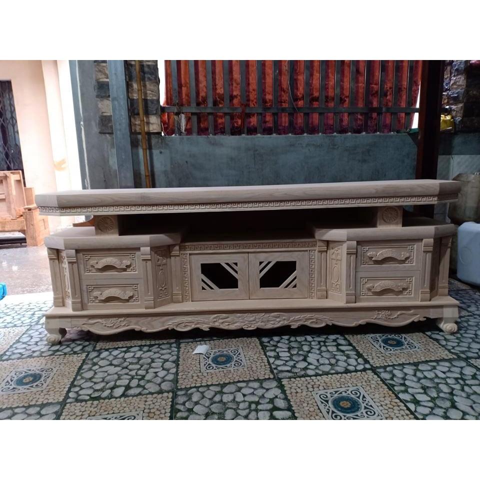kệ tivi phòng khách kệ vát, kê ti vi gỗ sồi nga