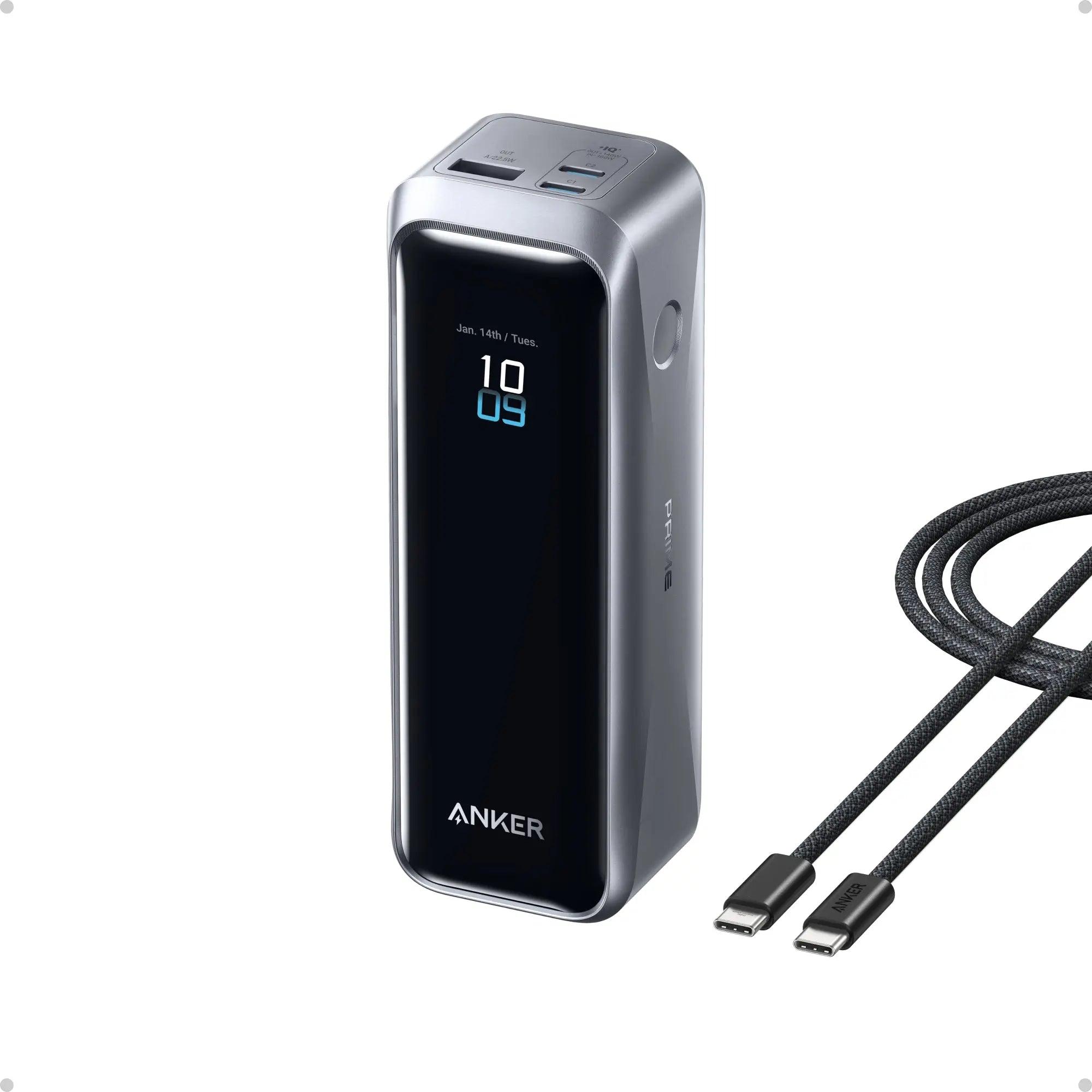 Sạc dự phòng Anker Prime 2C1A 20000mah Đen (Black) A110B - Hàng Chính Hãng