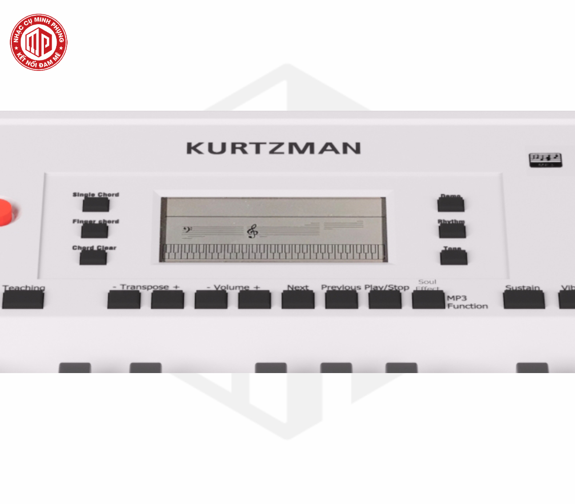 Đàn Organ điện tử/ Portable Keyboard - Kzm Kurtzman K150 - Best keyboard for Beginner - Màu trắng (WH) - Hàng chính hãng