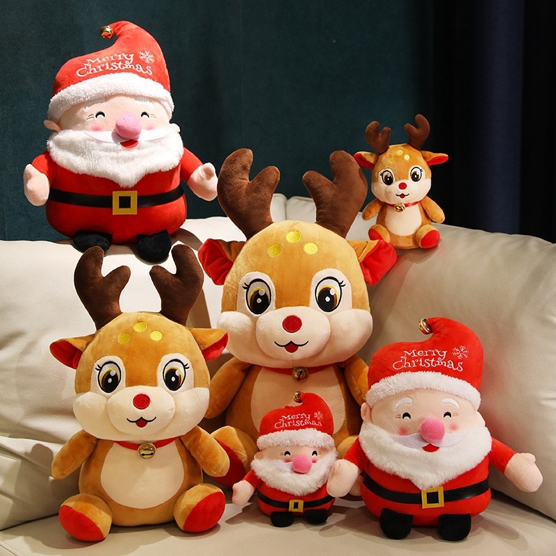 Gấu bông tuần lộc ngồi siêu dễ thương siêu cute cho bé (30cm) hàng xịn cao cấp loại 1, an toàn cho trẻ nhỏ