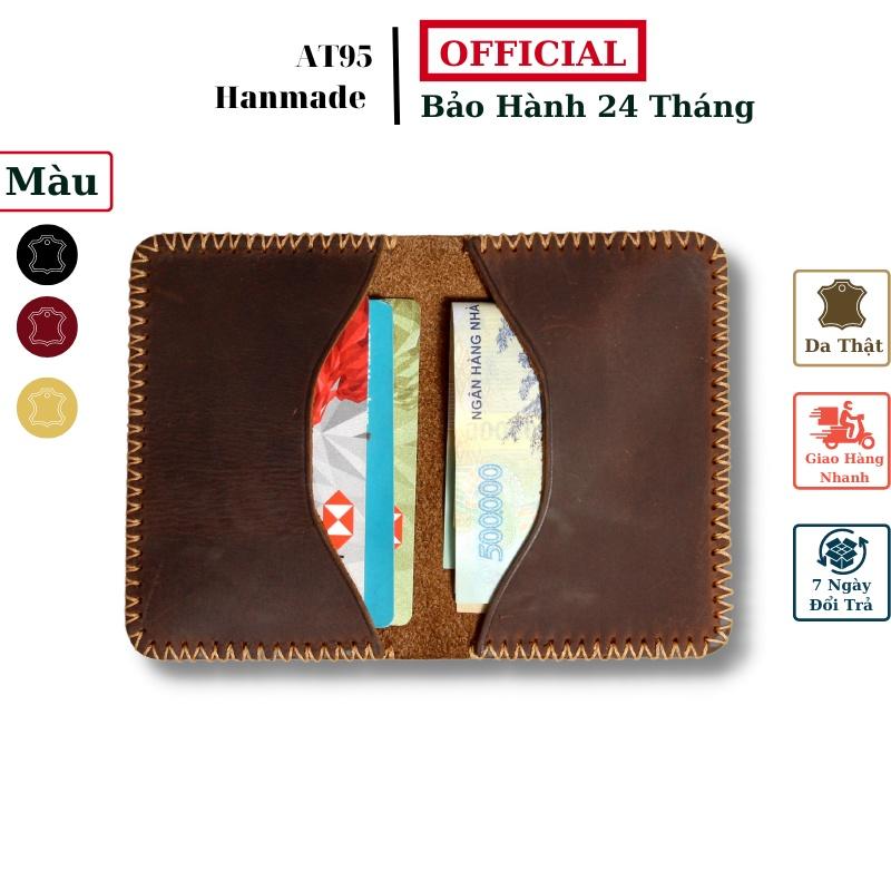 Ví đựng thẻ da bò thật card holder Jai hàng thủ công thương hiệu W